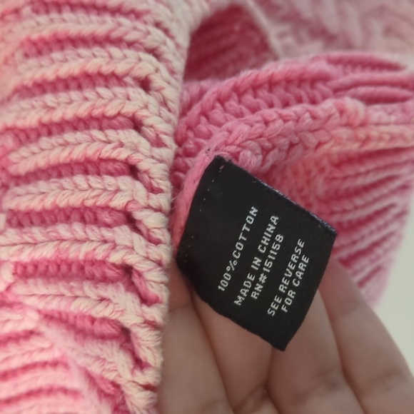 525 America Born Pink Boho Cable knit Sweater Grandma Core Sz Xs - Picture 3 of 5